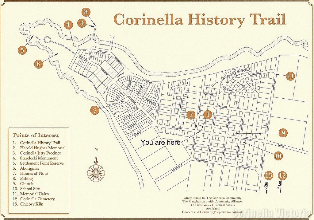 Corinella History Trail Map