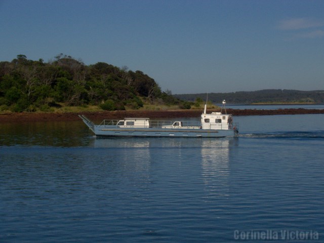 French Island Ferry / Vehicle Barge Landing at Corinella Vic
